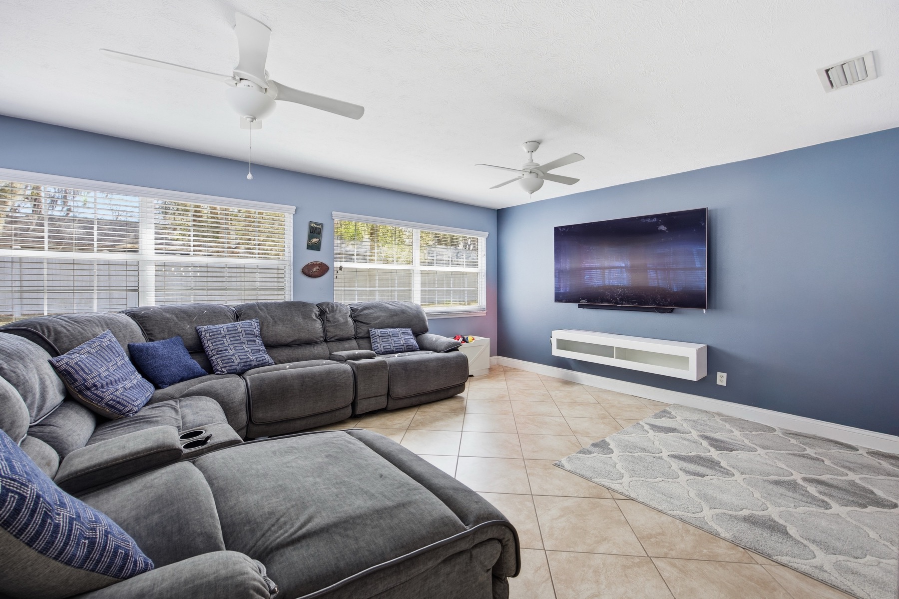 Florida room and second family room with tile floors at 2580 SE 37th St Ocala FL