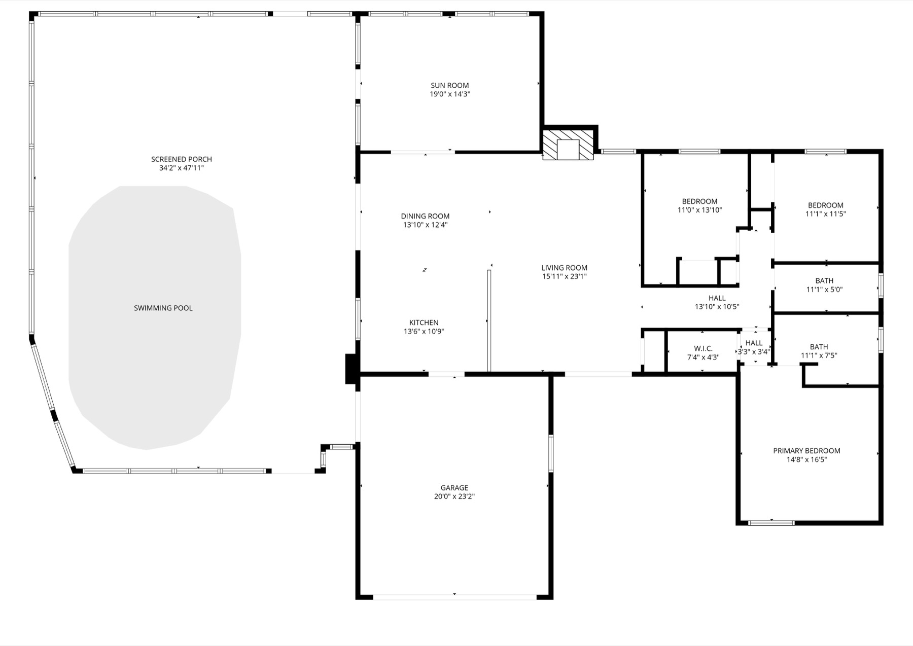2D floor plan for 2580 SE 37th St Ocala FL 34471